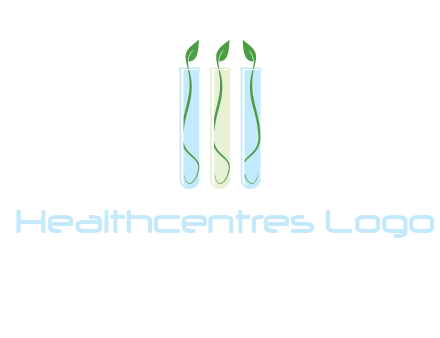 leaves in test tubes research logo