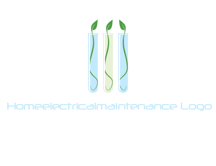 leaves in test tubes research logo