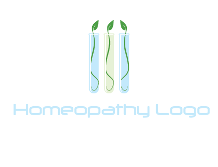 leaves in test tubes research logo