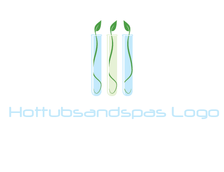 leaves in test tubes research logo