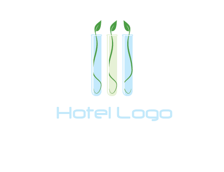 leaves in test tubes research logo
