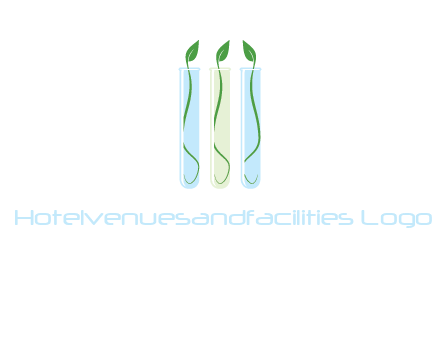 leaves in test tubes research logo