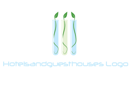 leaves in test tubes research logo