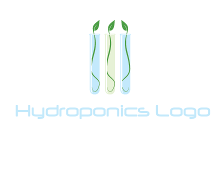 leaves in test tubes research logo