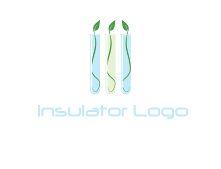 leaves in test tubes research logo