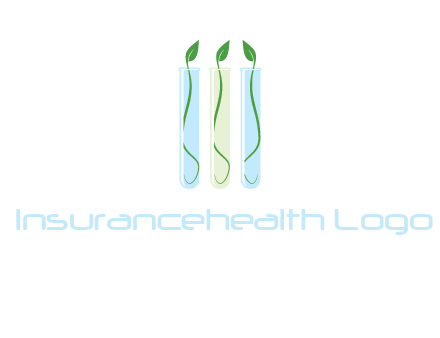 leaves in test tubes research logo