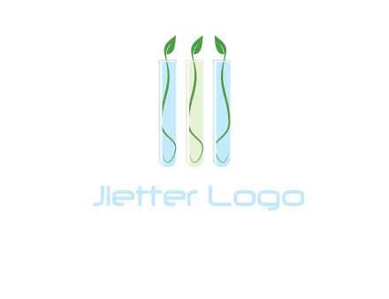 leaves in test tubes research logo