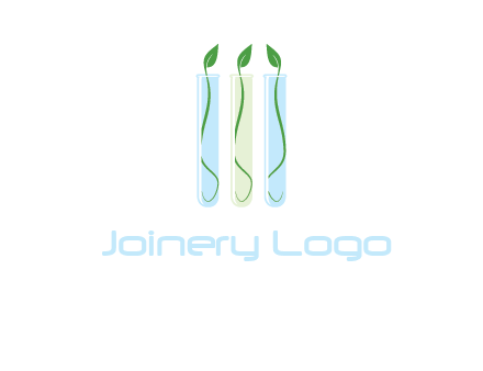 leaves in test tubes research logo