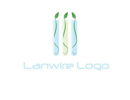 leaves in test tubes research logo
