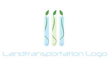 leaves in test tubes research logo