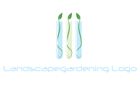 leaves in test tubes research logo