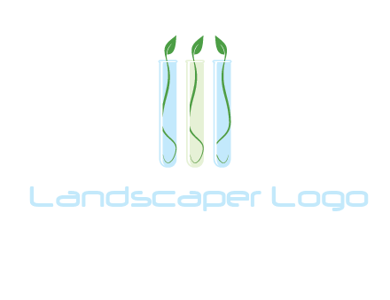 leaves in test tubes research logo