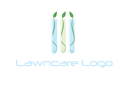 leaves in test tubes research logo