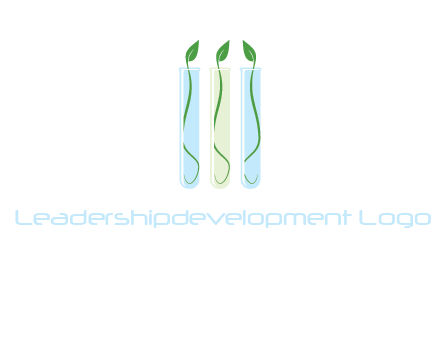 leaves in test tubes research logo