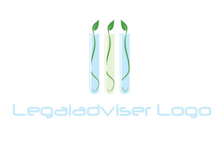 leaves in test tubes research logo