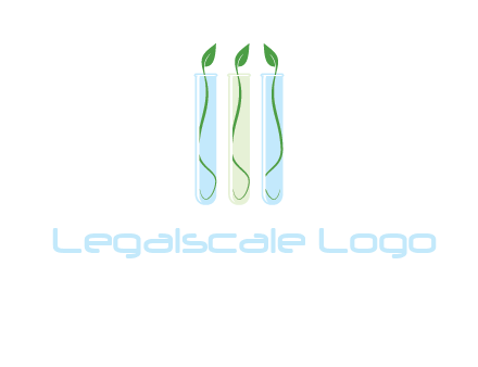 leaves in test tubes research logo