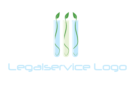 leaves in test tubes research logo
