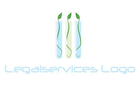 leaves in test tubes research logo