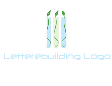 leaves in test tubes research logo