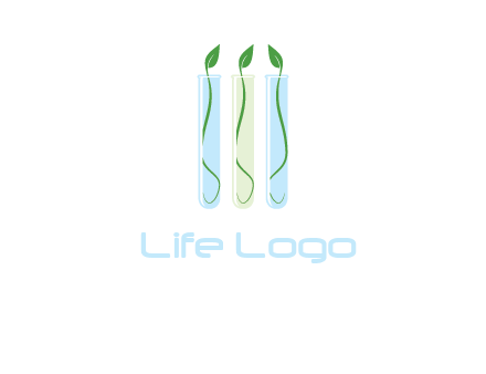 leaves in test tubes research logo