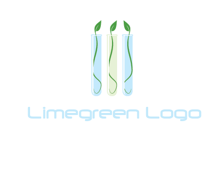 leaves in test tubes research logo