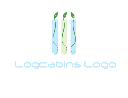 leaves in test tubes research logo