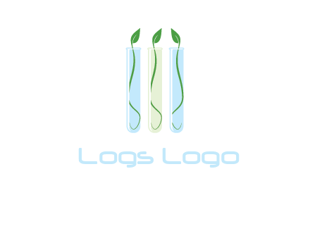 leaves in test tubes research logo