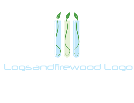 leaves in test tubes research logo