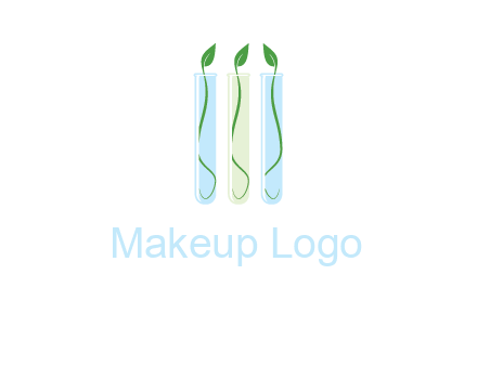 leaves in test tubes research logo