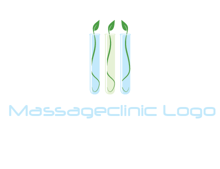 leaves in test tubes research logo