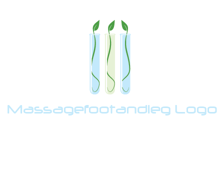 leaves in test tubes research logo