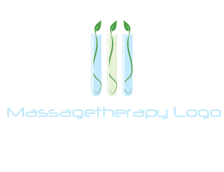 leaves in test tubes research logo