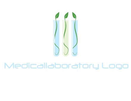 leaves in test tubes research logo