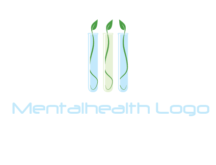 leaves in test tubes research logo