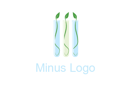 leaves in test tubes research logo