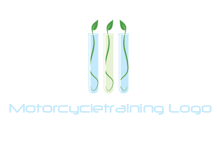 leaves in test tubes research logo