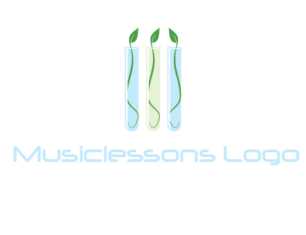 leaves in test tubes research logo