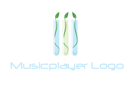 leaves in test tubes research logo