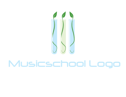 leaves in test tubes research logo