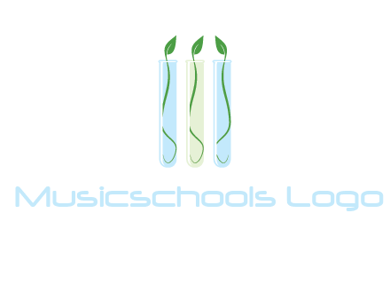 leaves in test tubes research logo