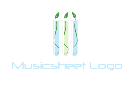 leaves in test tubes research logo