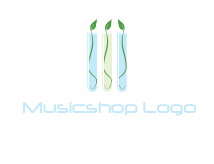 leaves in test tubes research logo