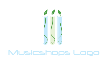 leaves in test tubes research logo