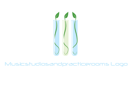 leaves in test tubes research logo