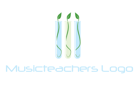 leaves in test tubes research logo