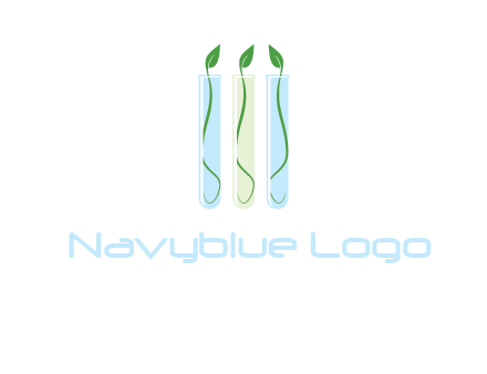 leaves in test tubes research logo