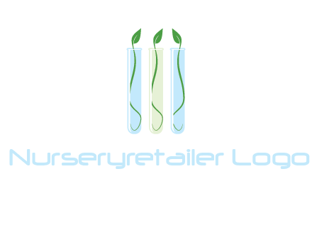 leaves in test tubes research logo