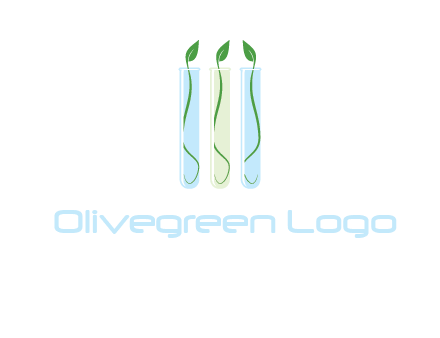 leaves in test tubes research logo