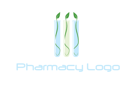 leaves in test tubes research logo