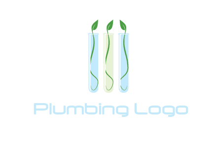 leaves in test tubes research logo